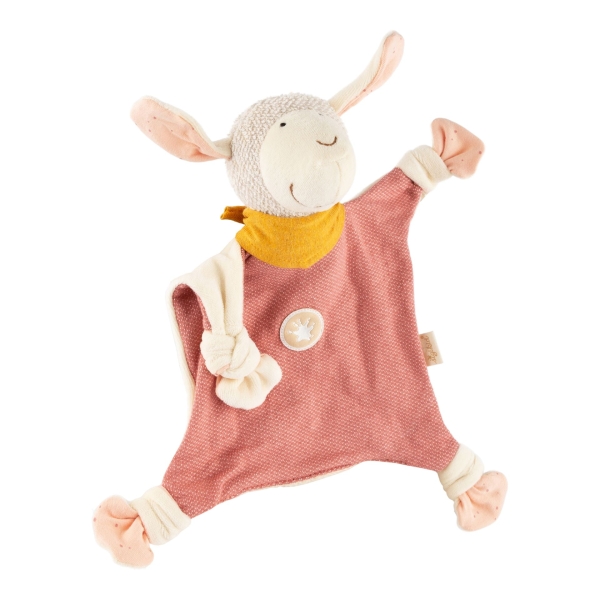 Sigikid 39940 - Baby Schnuffeltuch Schaf, rot