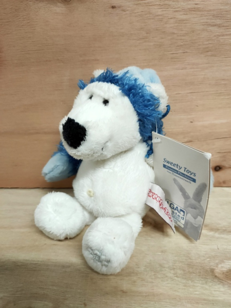 Sweety Toys 80506 - Kuscheltier Eisbär weiß ca. 15 cm mit Mütze und Handschuhen, Plüsch, 2-fach farbig sortiert